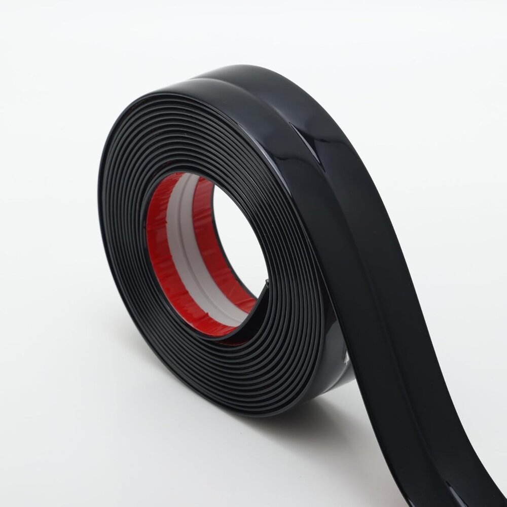 Black Molding Peel and Stick Trim Draft Stopper Strip